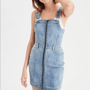 Denim overall dress